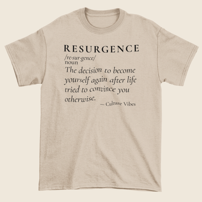 RESURGENCE Definition Statement Tee