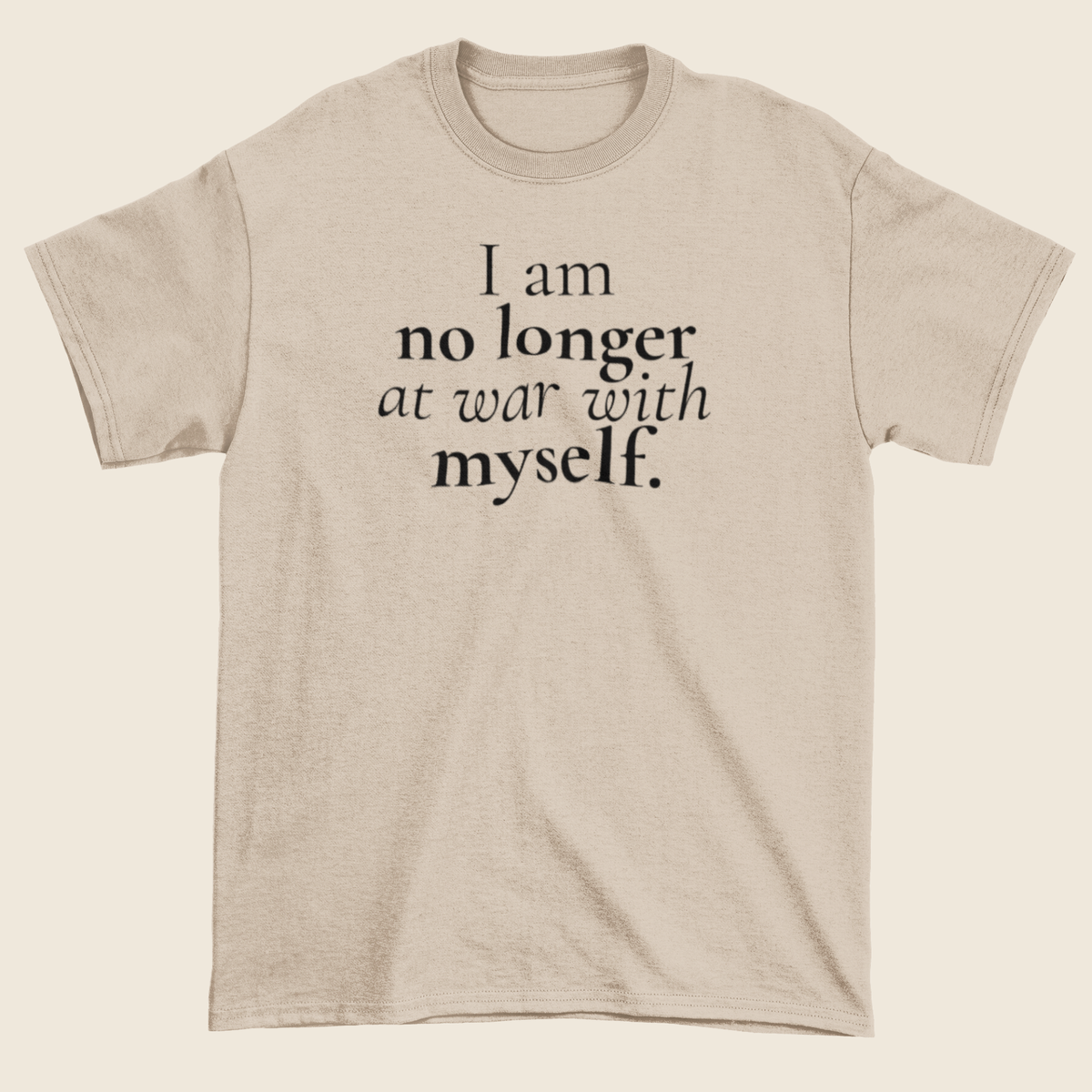 At Peace With Myself Statement Tee