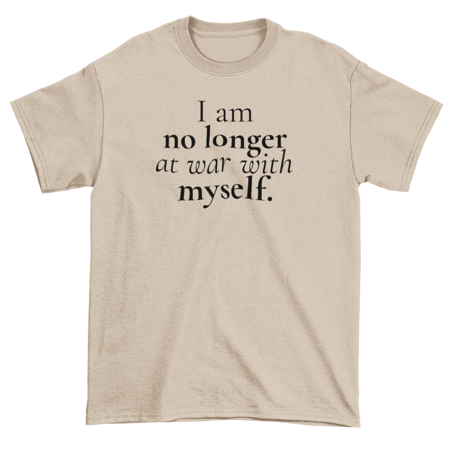 At Peace With Myself Statement Tee