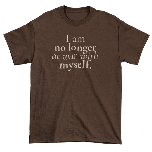 At Peace With Myself Statement Tee