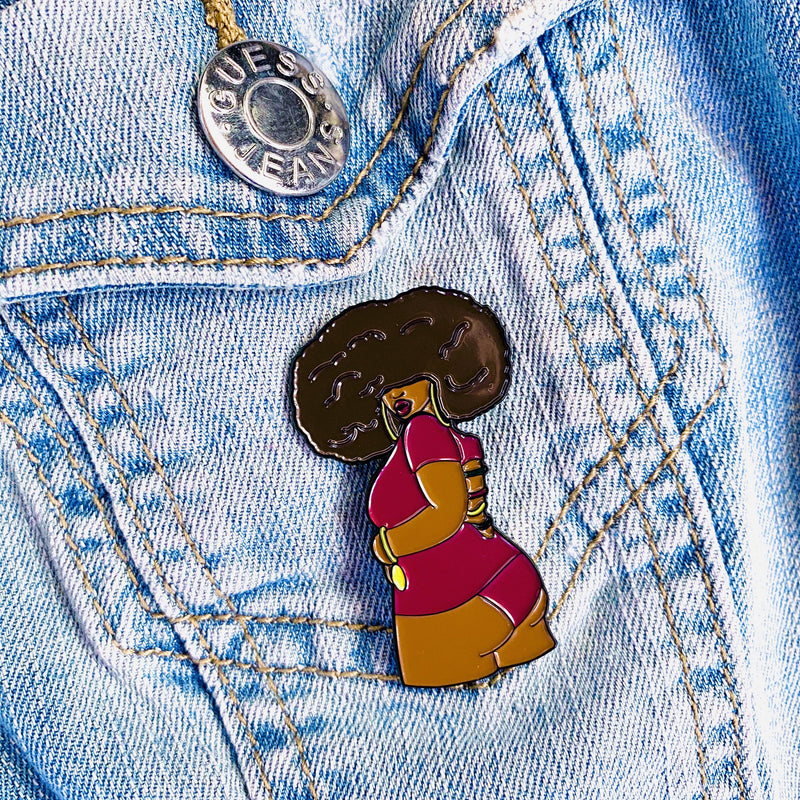 Curves For Days Enamel Pin - Culture Vibes