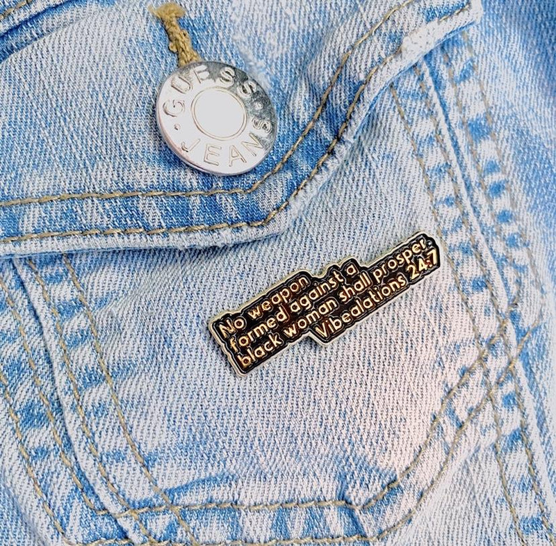 No Weapon Enamel Pin - Culture Vibes